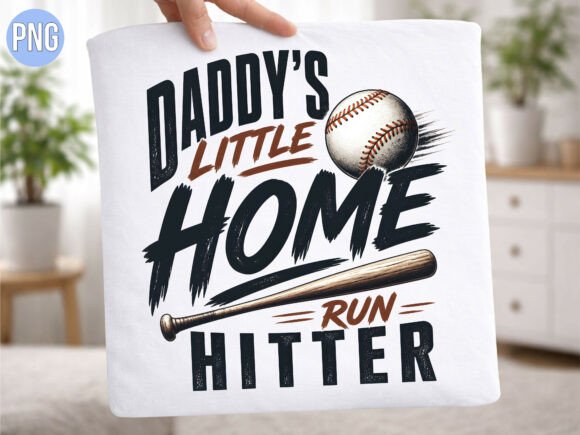 Baseball Daddys Little Home Run Hitter: A Versatile Design for Crafters and Families