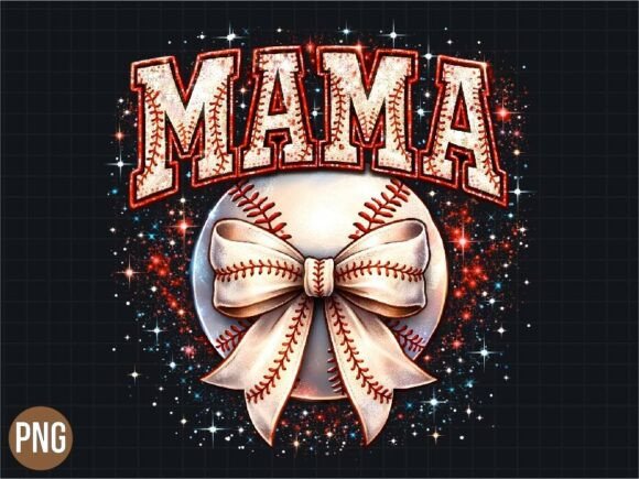 Baseball Mama Glitter Sports Bow PNG: A Guide to High-Quality Digital Design for Creative Projects