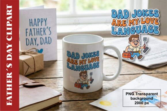 Celebrate Father’s Day with the Dad Jokes Love Language PNG Quote