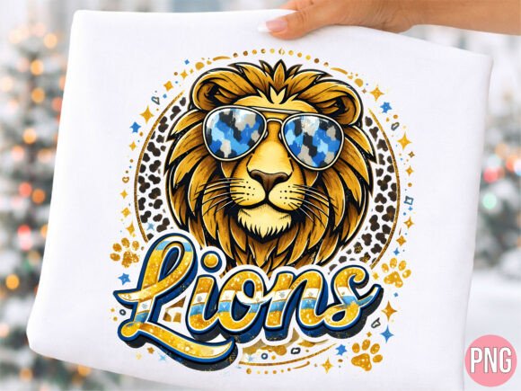 Cool Lion Sunglasses Leopard Print PNG