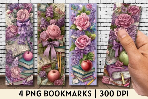 Elevating Literacy and Branding with the Vintage Rose Aesthetic Teacher Bookmark