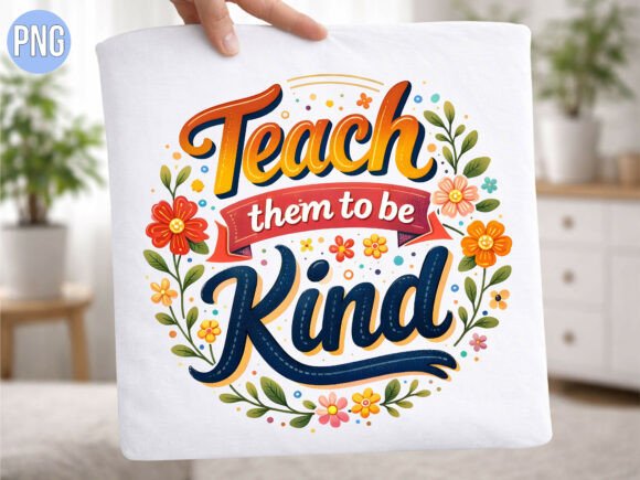 Empowering Educators: The Impact and Utility of the Teach Them to Be Kind Teacher PNG Shirt Design