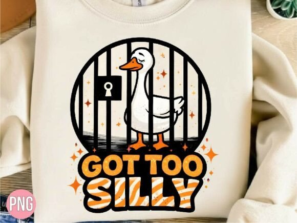 Got Too Silly Jail Cute Duck Cartoon PNG: Elevating Digital Design with Whimsy and Precision