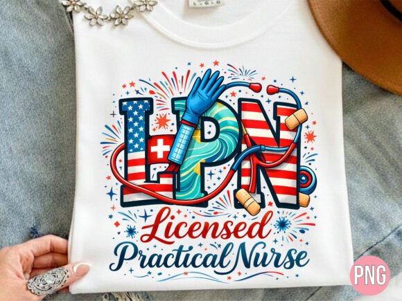 LPN Nurse PNG Design for Custom Tees