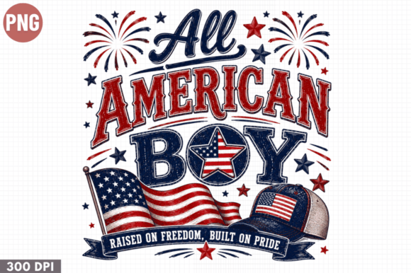 Maximizing Print Quality with the All American Boy Patriotic PNG for 4th of July Designs