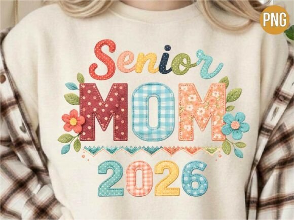 Senior Mom 2026 Shirt Sublimation PNG