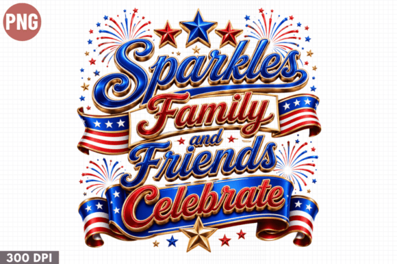 Sparkles Family Friends Celebrate PNG: Elevating Your Sublimation Projects with Precision
