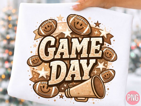 Strategic Visual Assets: Leveraging the Retro Distressed Game Day Football PNG for Brand Impact