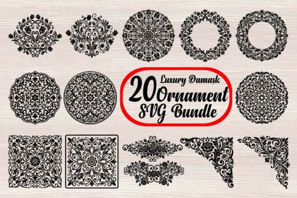 Transforming Creative Projects with the Luxury Damask Ornament SVG Bundle