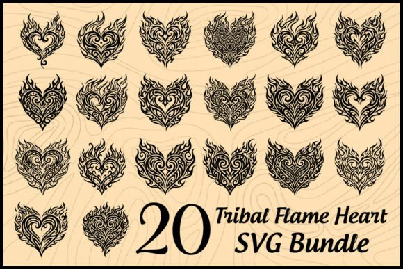 Tribal Flame Heart SVG Bundle: A Guide for Crafters and Designers