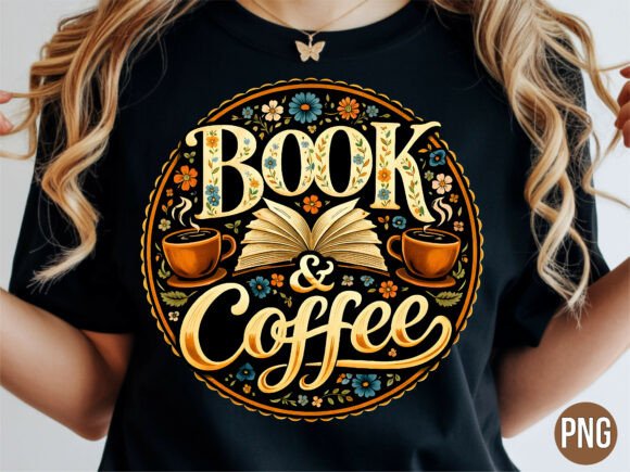 Understanding the Vintage Floral Book and Coffee PNG Shirt Design for Creative Projects